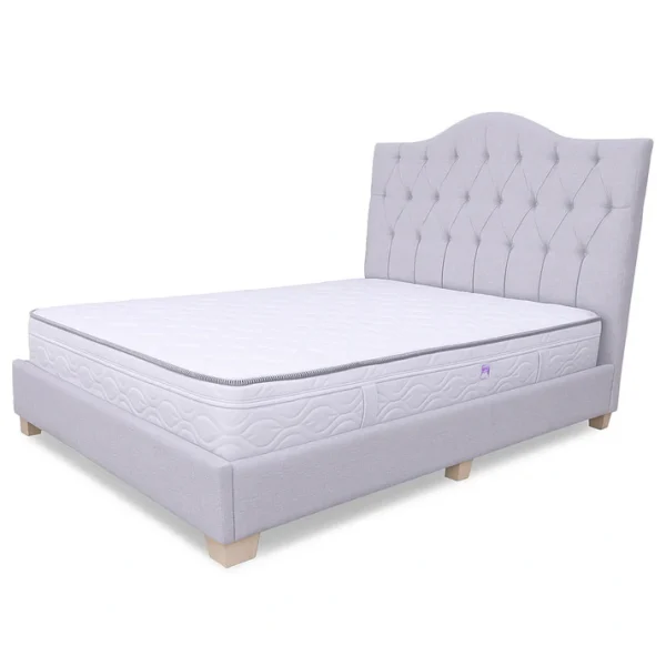 Base cama con colchón Atlanta - suiza gris plata antifluido